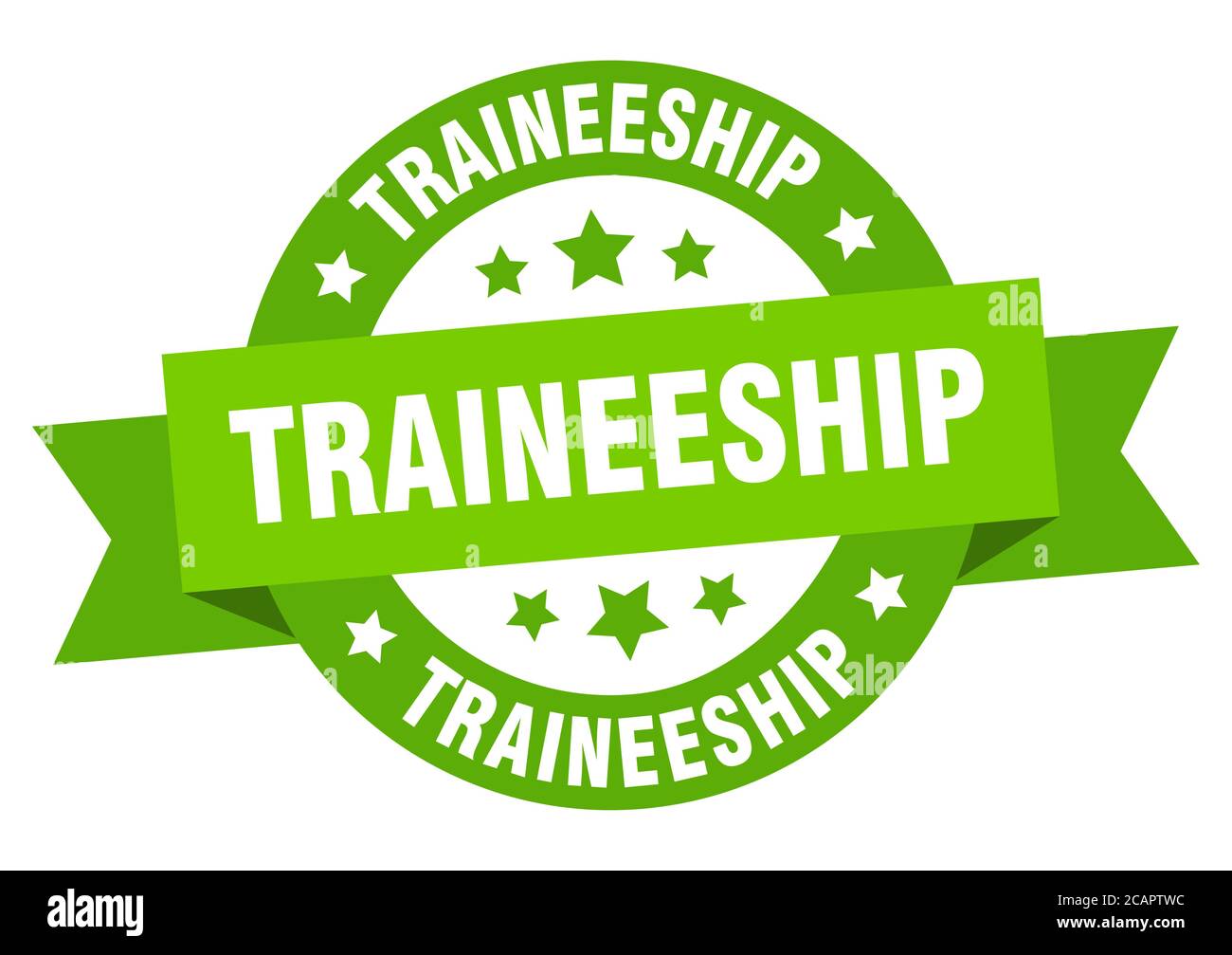 traineeship round ribbon isolated label. traineeship sign Stock Vector