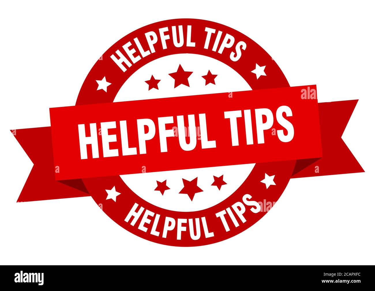 helpful tips round ribbon isolated label. helpful tips sign Stock Vector