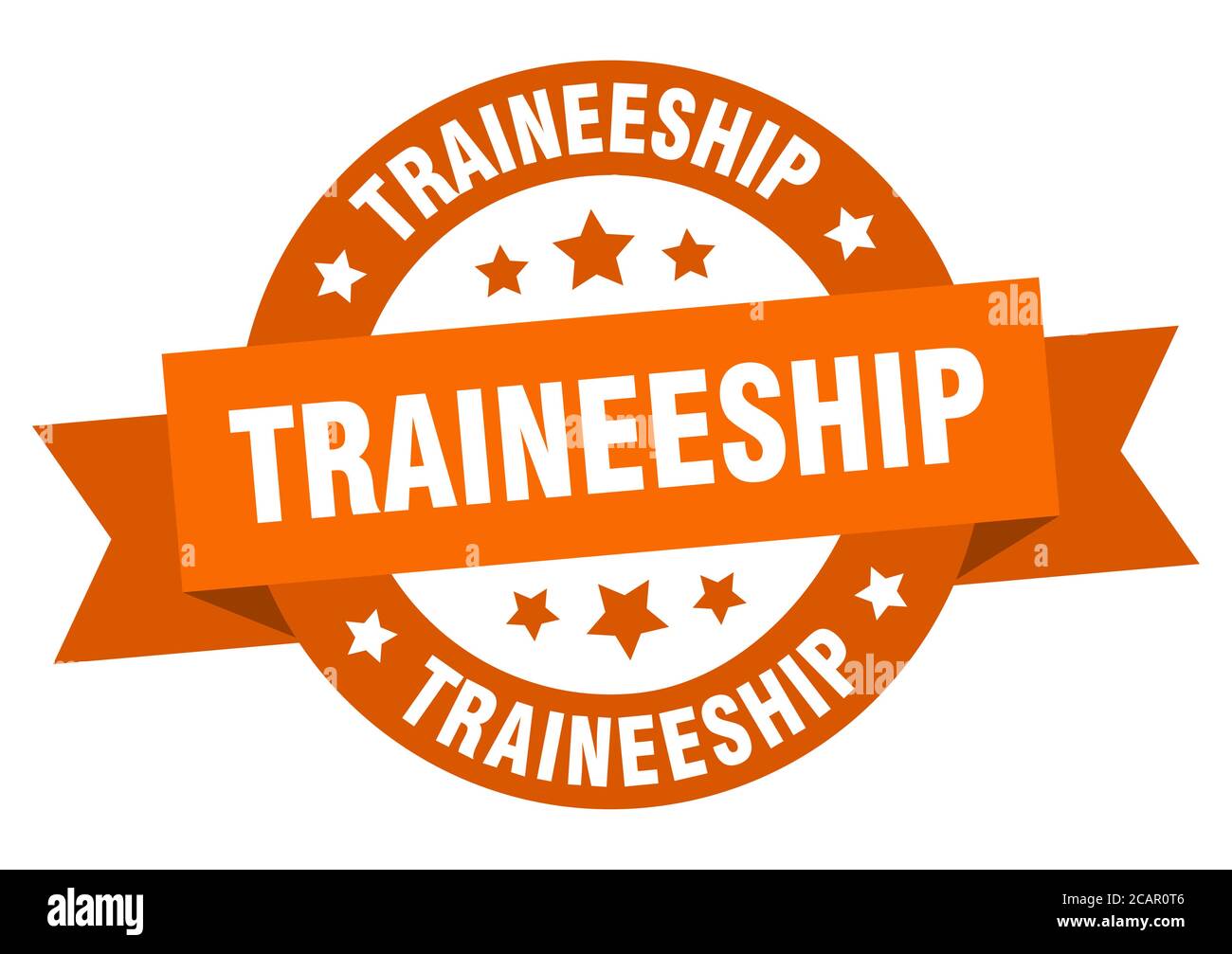 traineeship round ribbon isolated label. traineeship sign Stock Vector