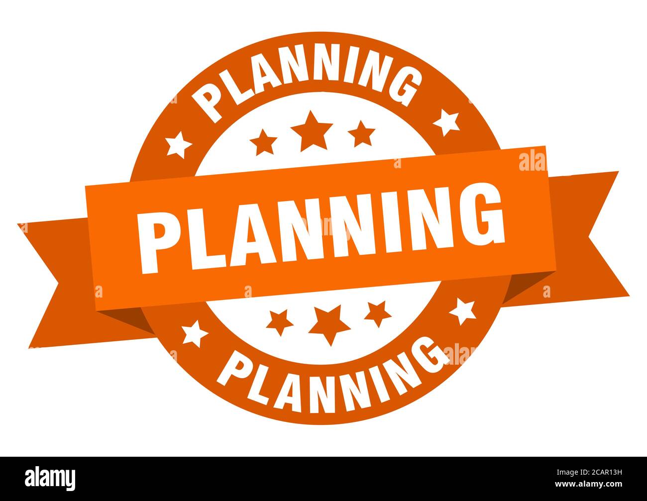 planning round ribbon isolated label. planning sign Stock Vector Image ...