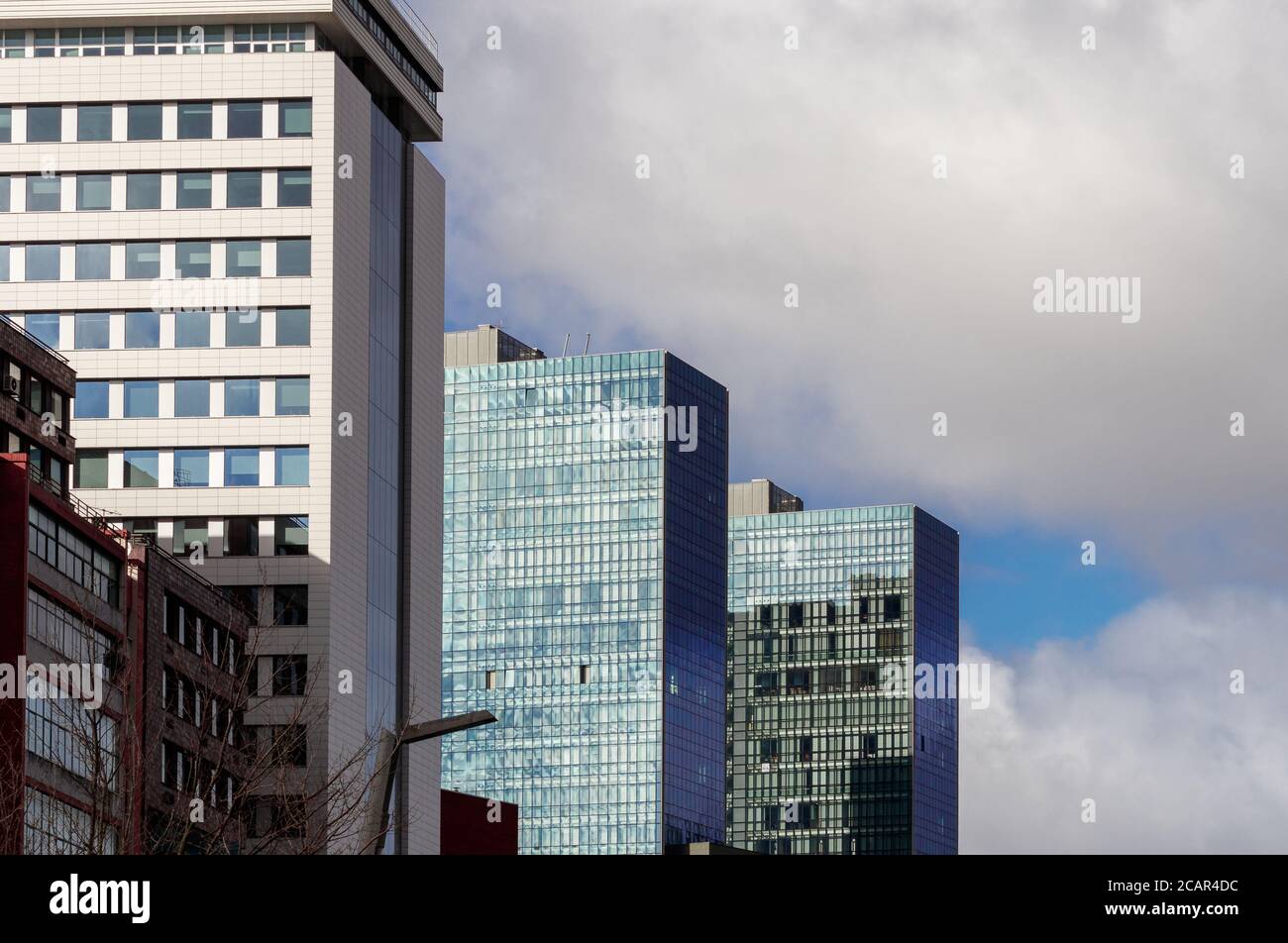 skyscrapers in the city of bilbao in spain Stock Photo - Alamy