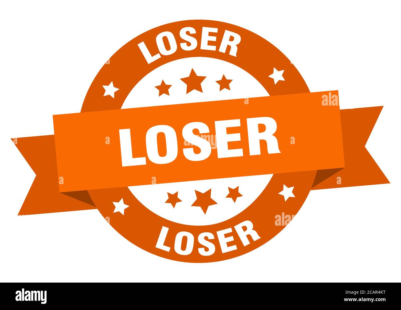 loser round ribbon isolated label. loser sign Stock Vector