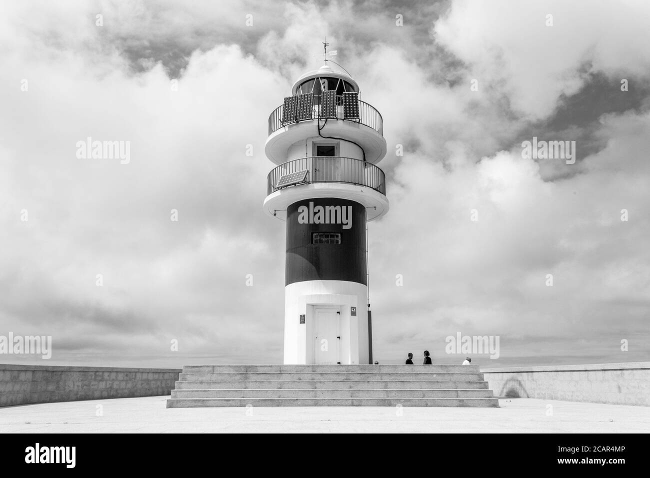 Carino, Spain. The lighthouse at Cabo Ortegal, a cape in Galicia Stock Photo
