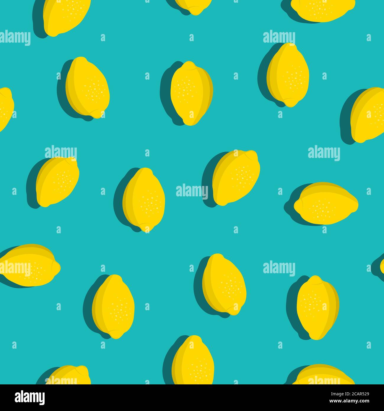 Lemons background. Hand drawn citrus pattern Vector illustration. Stock Vector