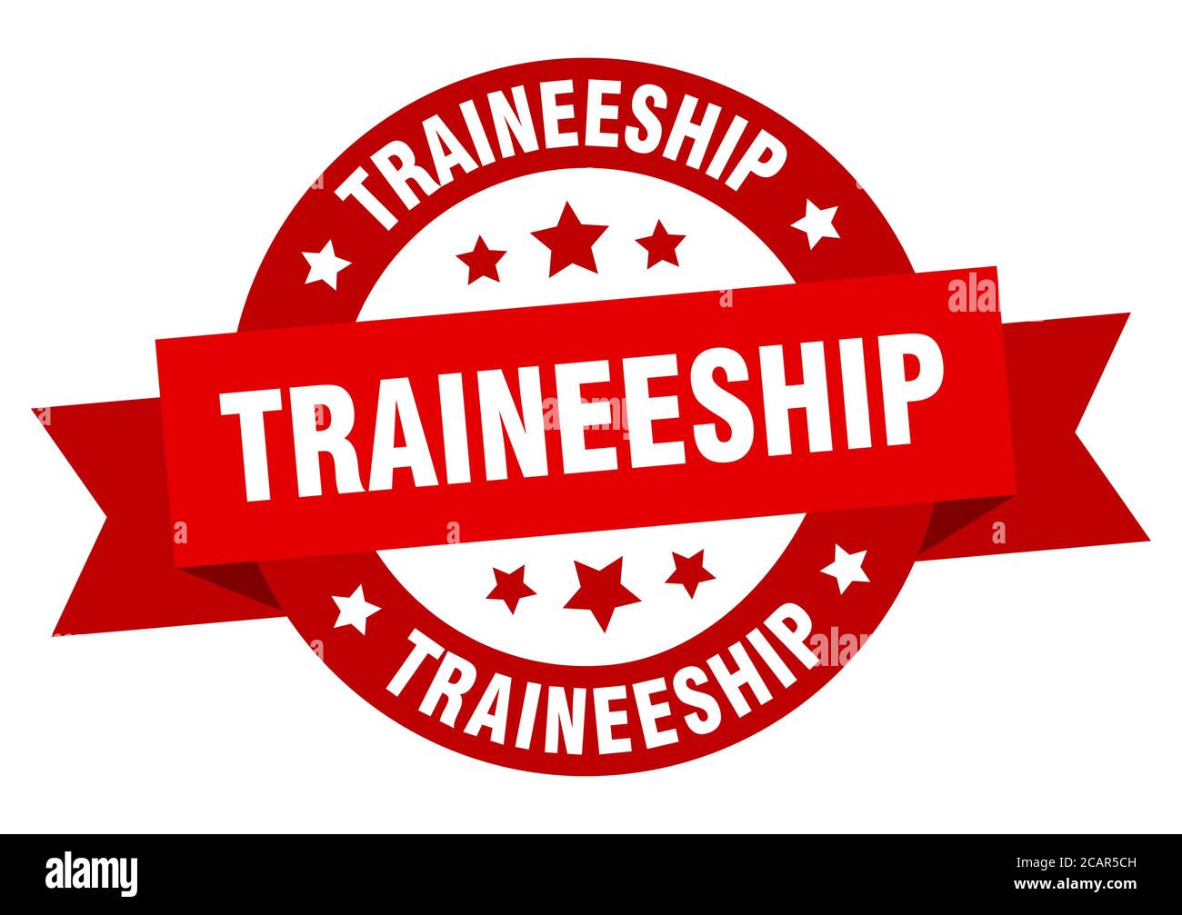 traineeship round ribbon isolated label. traineeship sign Stock Vector