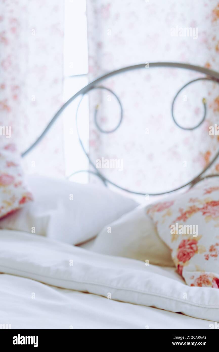 Blurred Background of a Bedroom Stock Photo