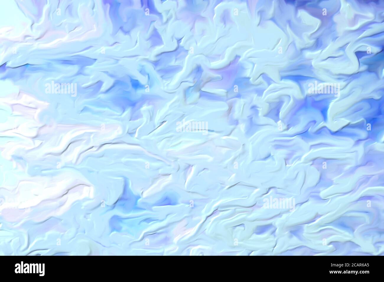 a abstract impasto painting texture in blue & white Stock Photo