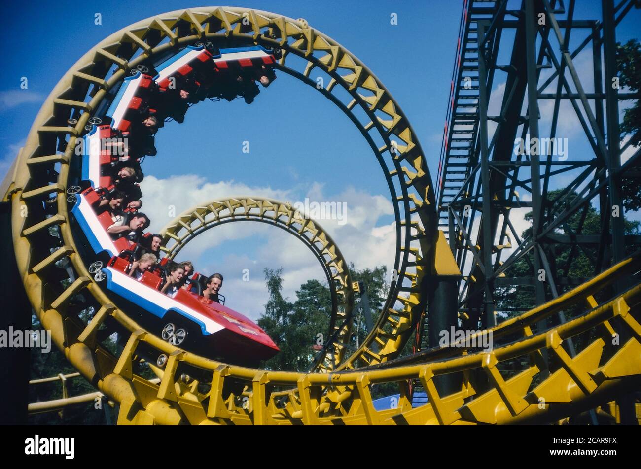 Corkscrew roller coaster hires stock photography and images Alamy