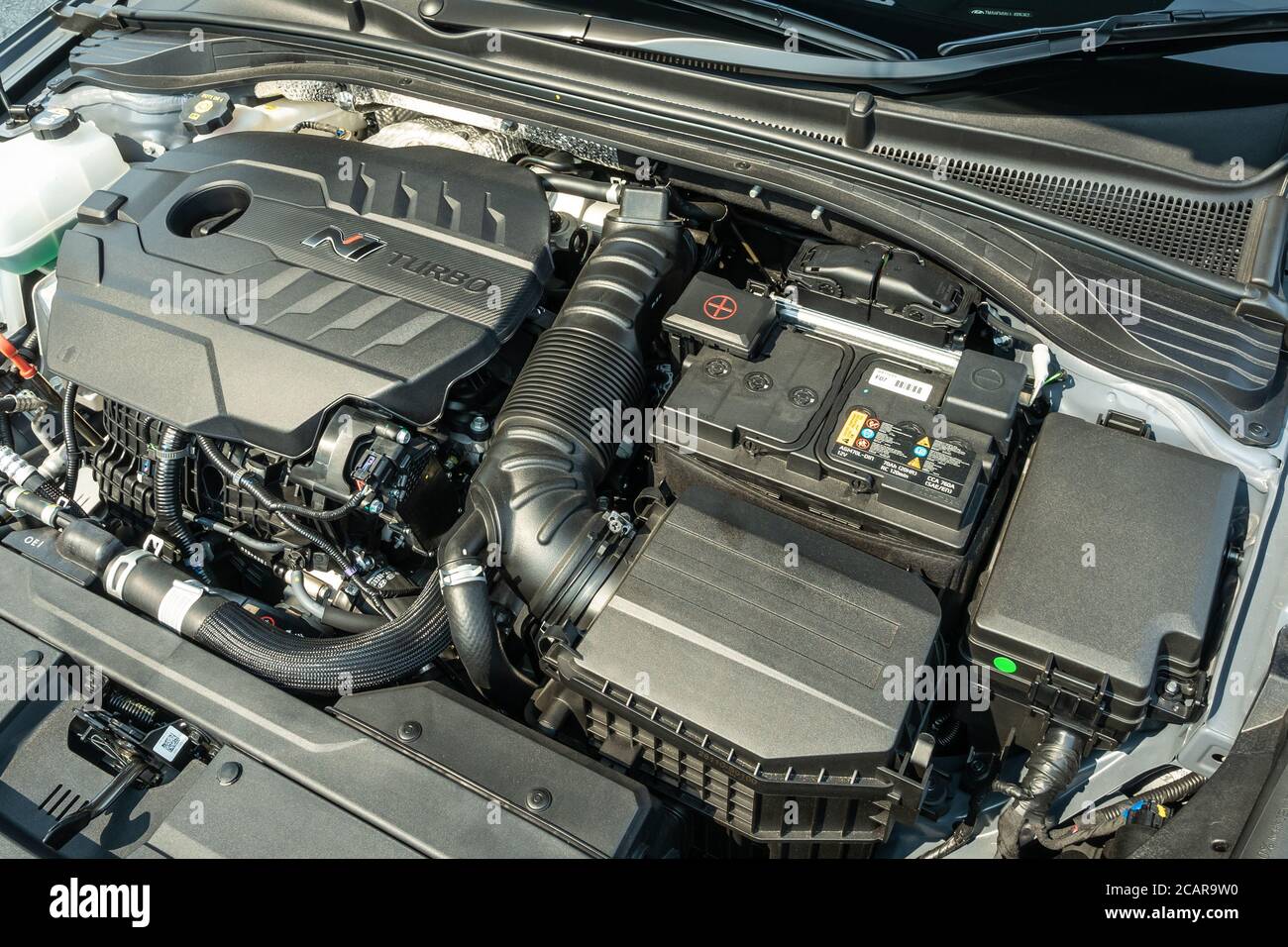 Hong Kong, China Feb 17, 2020 : Hyundai i30N Fastback 2020 Engine Feb ...