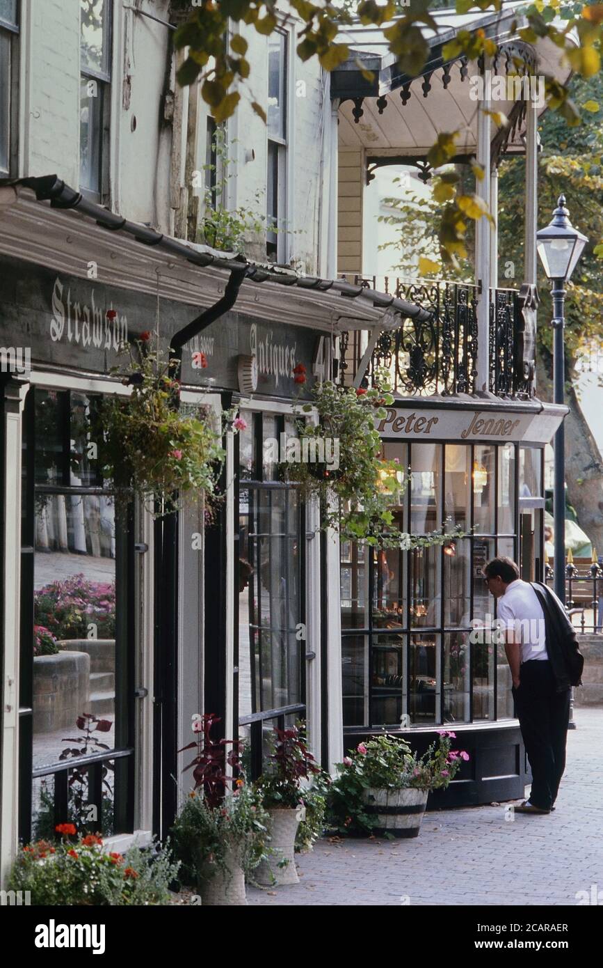 A man window shopping at Peter Jenner Jewellers situated beneath the 