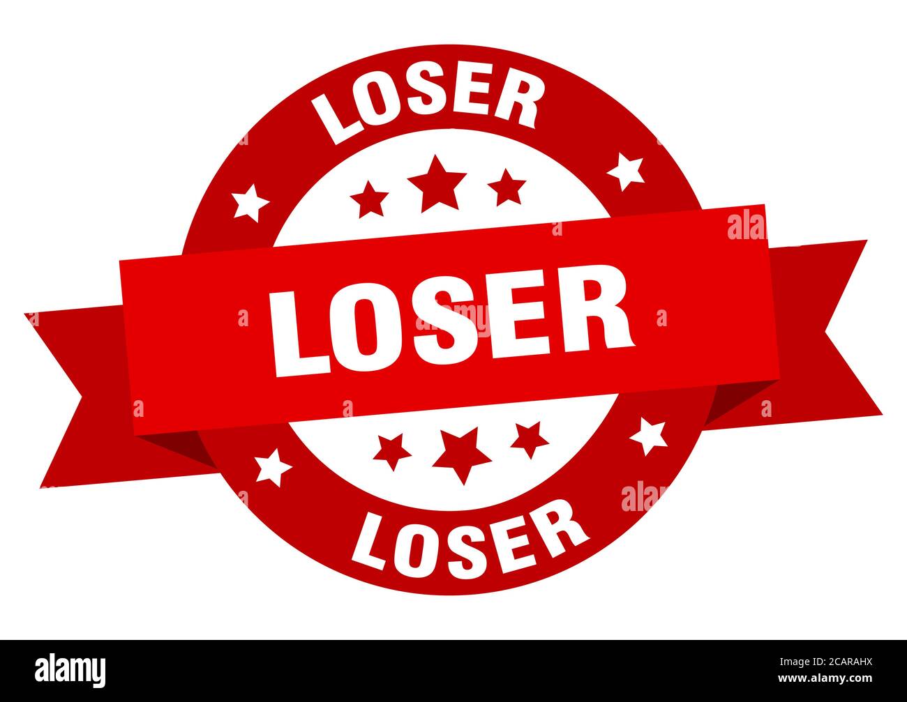 loser round ribbon isolated label. loser sign Stock Vector