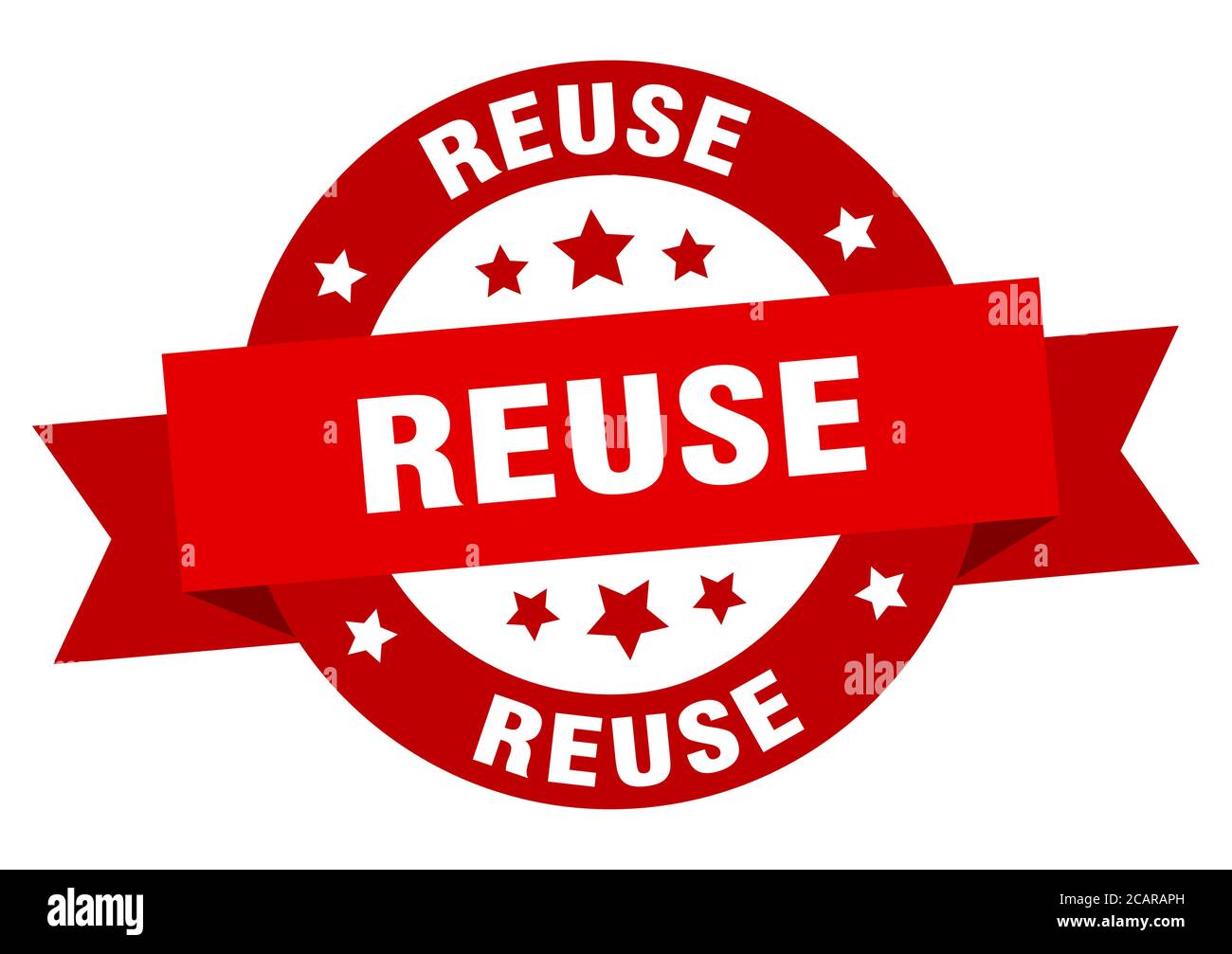 reuse round ribbon isolated label. reuse sign Stock Vector Image & Art