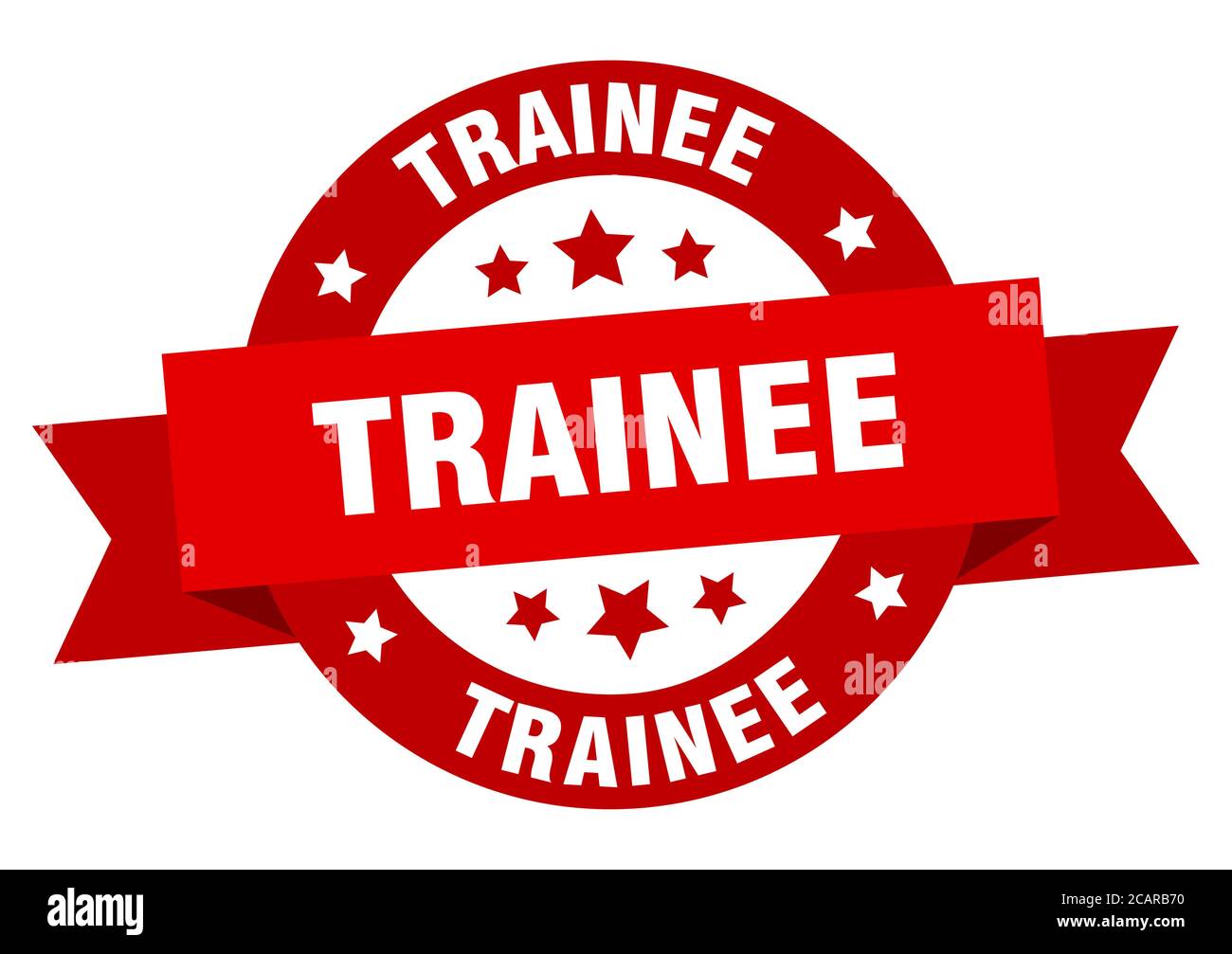 trainee round ribbon isolated label. trainee sign Stock Vector