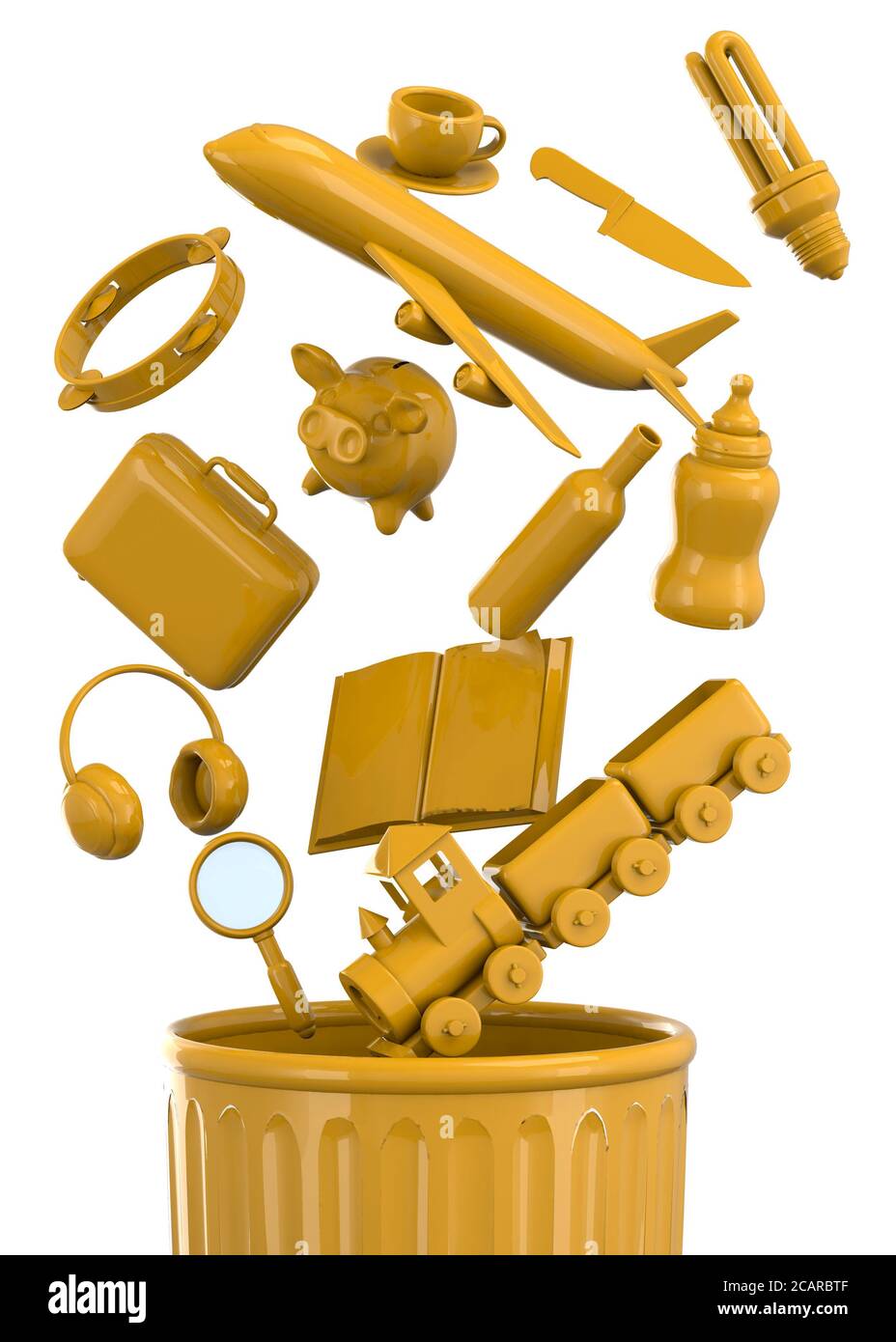 Object in the trash - 3D Stock Photo - Alamy