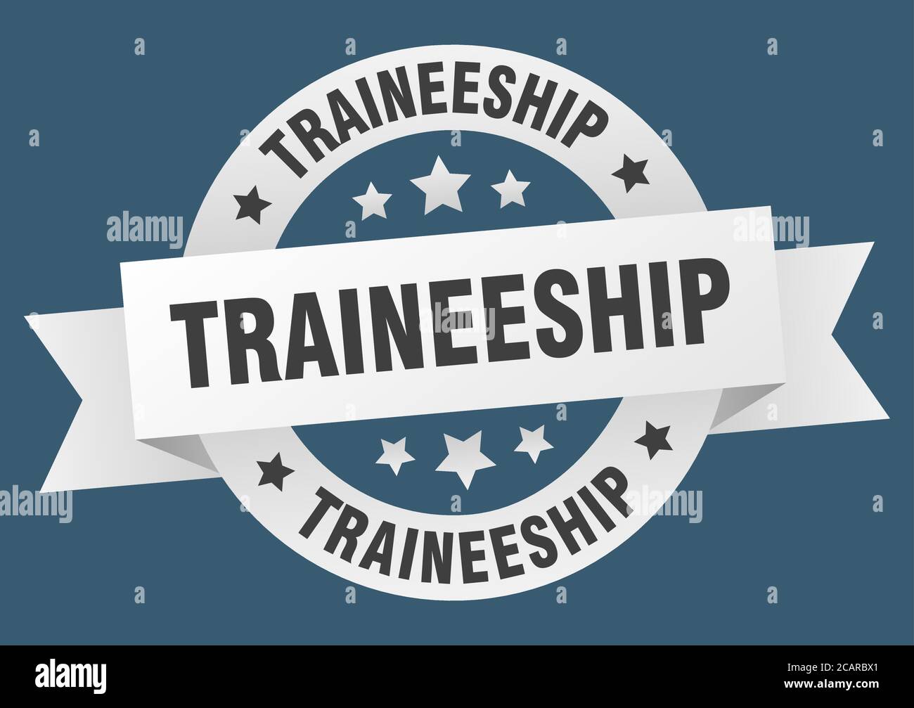 traineeship round ribbon isolated label. traineeship sign Stock Vector