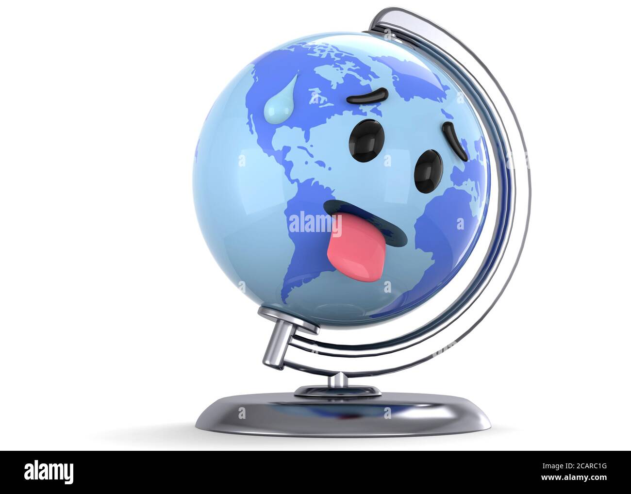 Tired World - 3D Concept Stock Photo