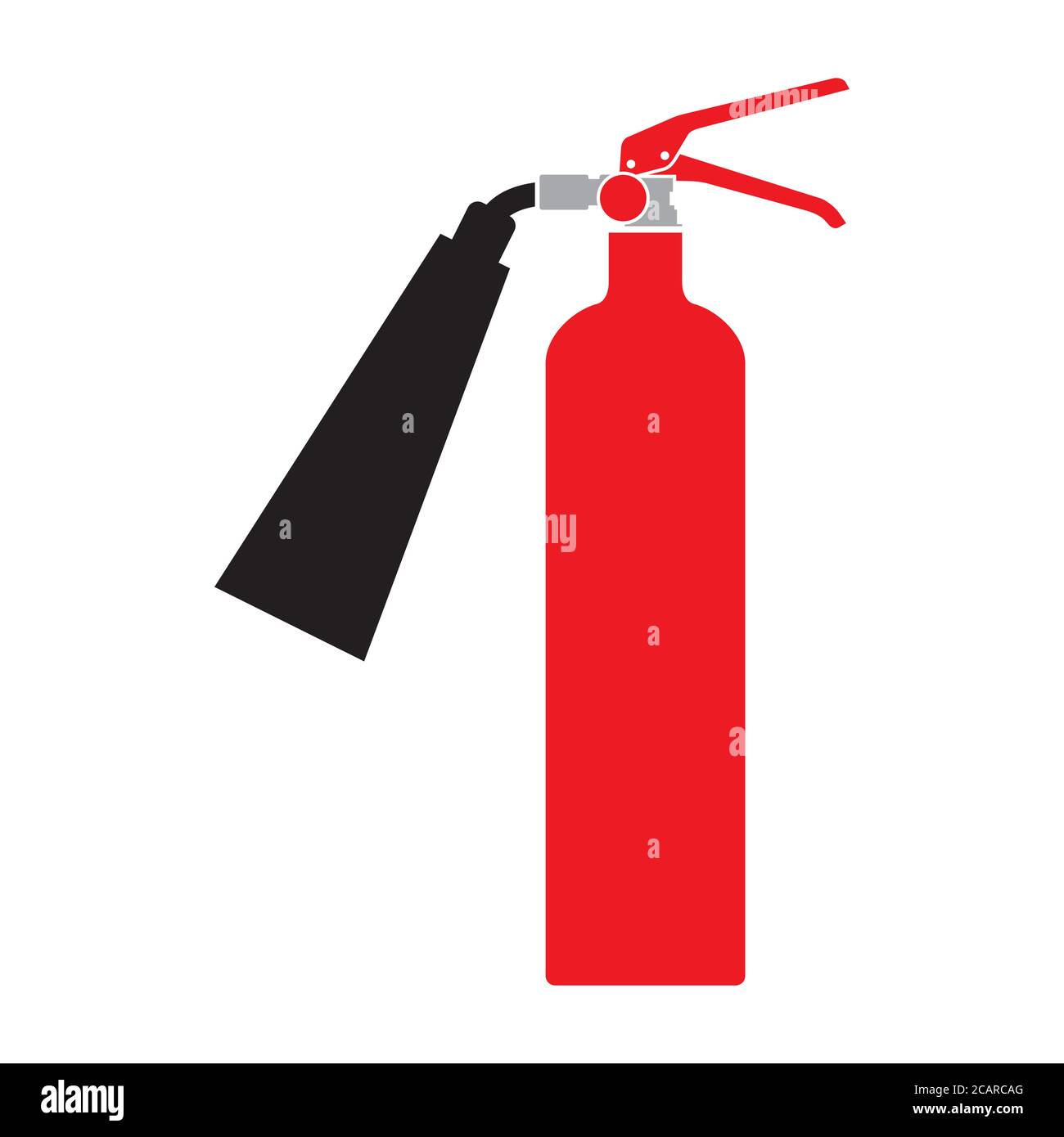 Fire Extinguisher. Simple vector illustration for graphic and web design. Stock Vector