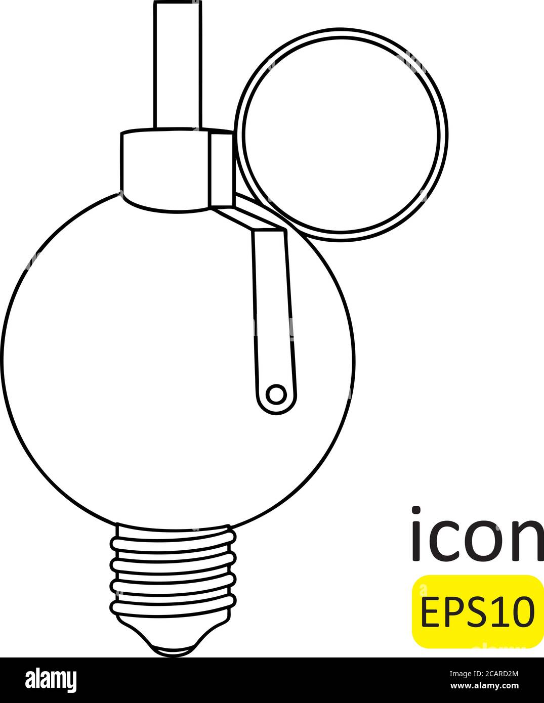 Hand grenade - lamp. Vector Icon. Simple vector illustration for graphic and web design. Stock Vector