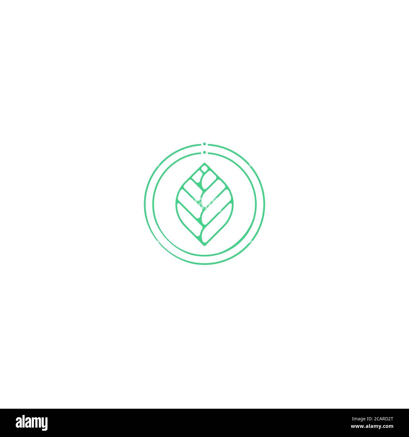 Abstract Green Leaf and Leaves logo Icon Vector Design. Landscape ...