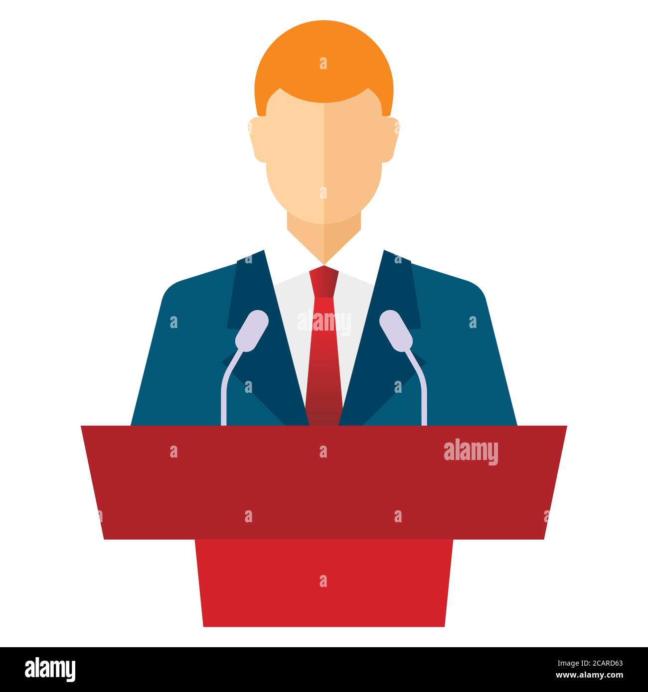 Public Speaker Icon on White Background., orator speaking from tribune icon.  Graphic elements for your design Stock Vector Image & Art - Alamy