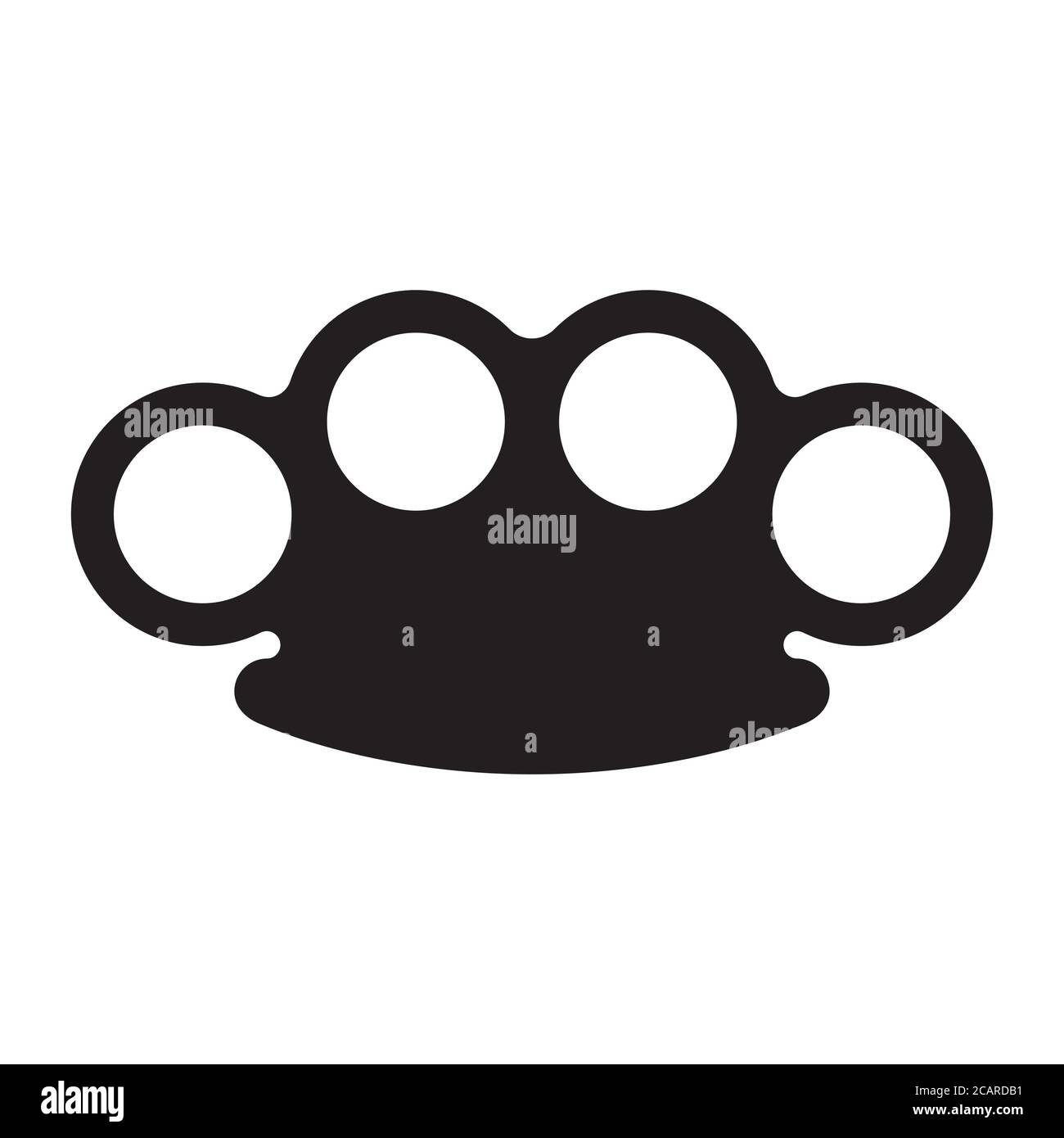 Brass knuckles. Silhouette simple symbol of knuckles. Knuckle-duster of  crime. Vector illustration isolated on white background Stock Vector Image  & Art - Alamy