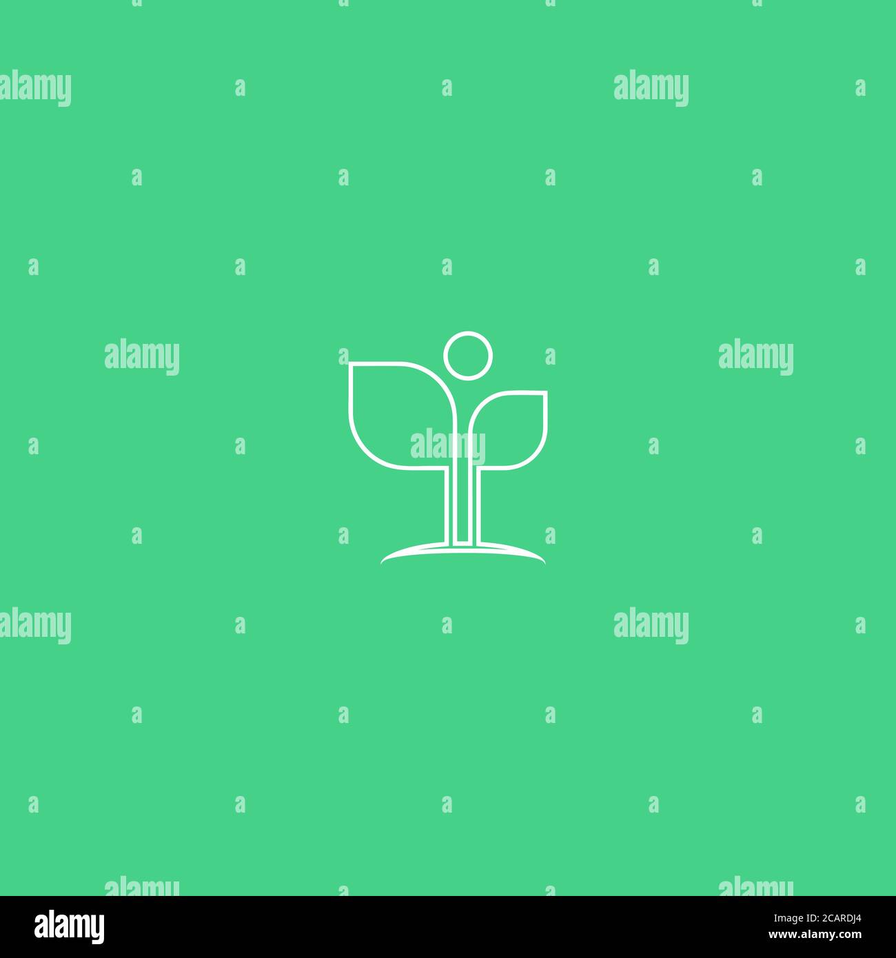 Abstract Green Leaf and Leaves logo Icon Vector Design. Landscape ...