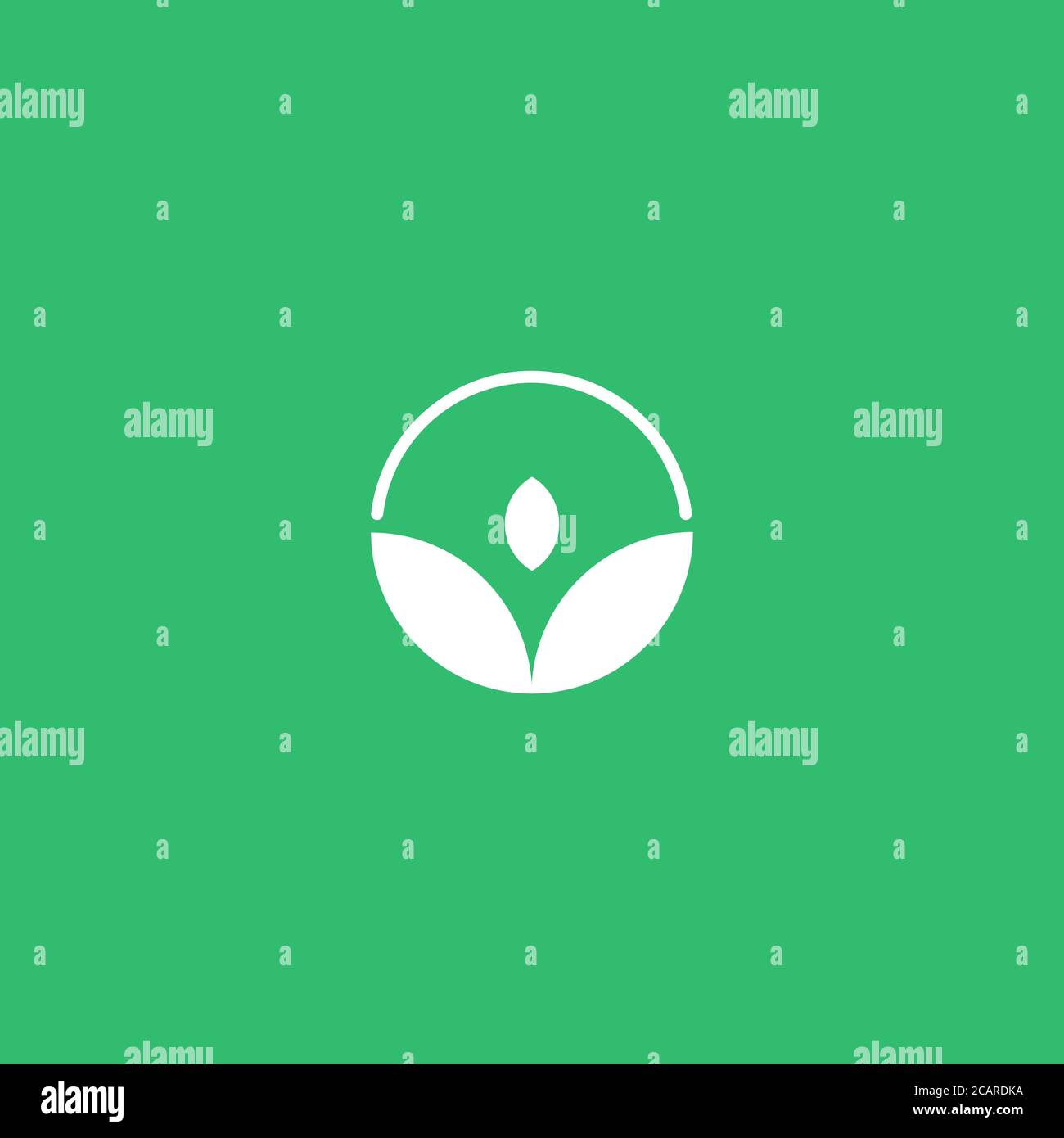 Abstract Green Leaf and Leaves logo Icon Vector Design. Landscape ...
