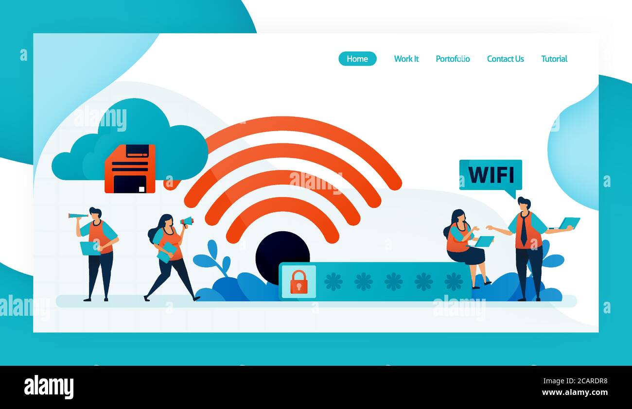 landing page and website for wifi connection and protection,