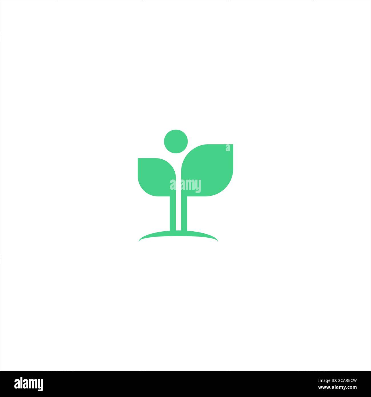 Abstract Green Leaf and Leaves logo Icon Vector Design. Landscape ...