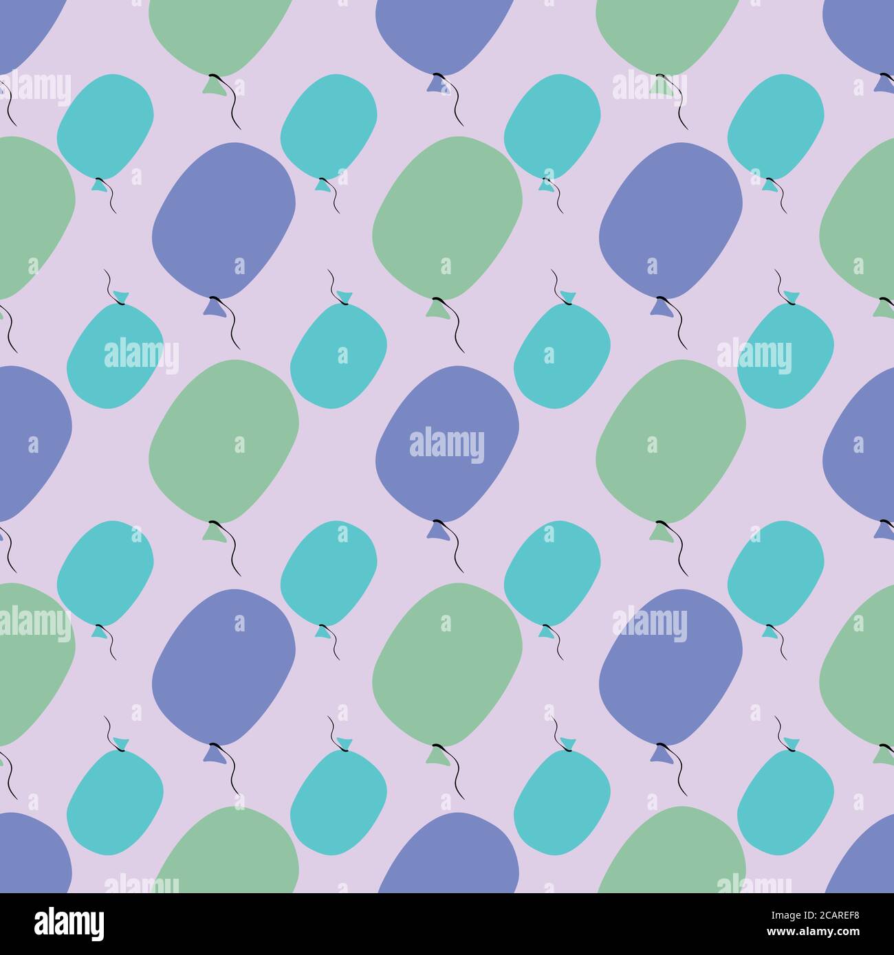 purple green blue baloons seamless vector pattern Stock Vector