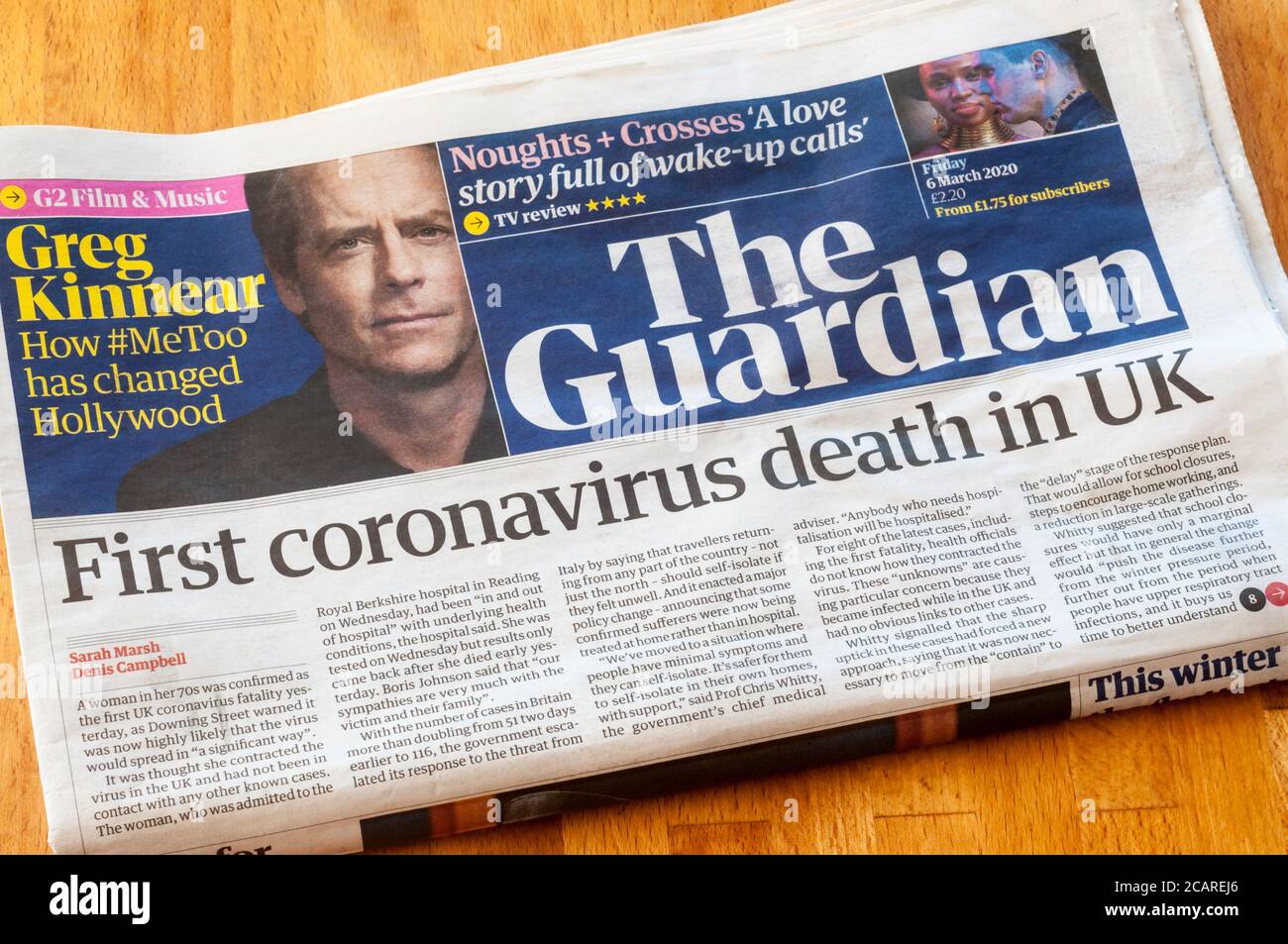 Front Page Of The Guardian Newspaper Of 6 March Records First Coronavirus Death In Uk Stock Photo Alamy Front Page Of The Guardian Newspaper Of 6 March Records First Coronavirus Death In Uk Stock Photo Alamy