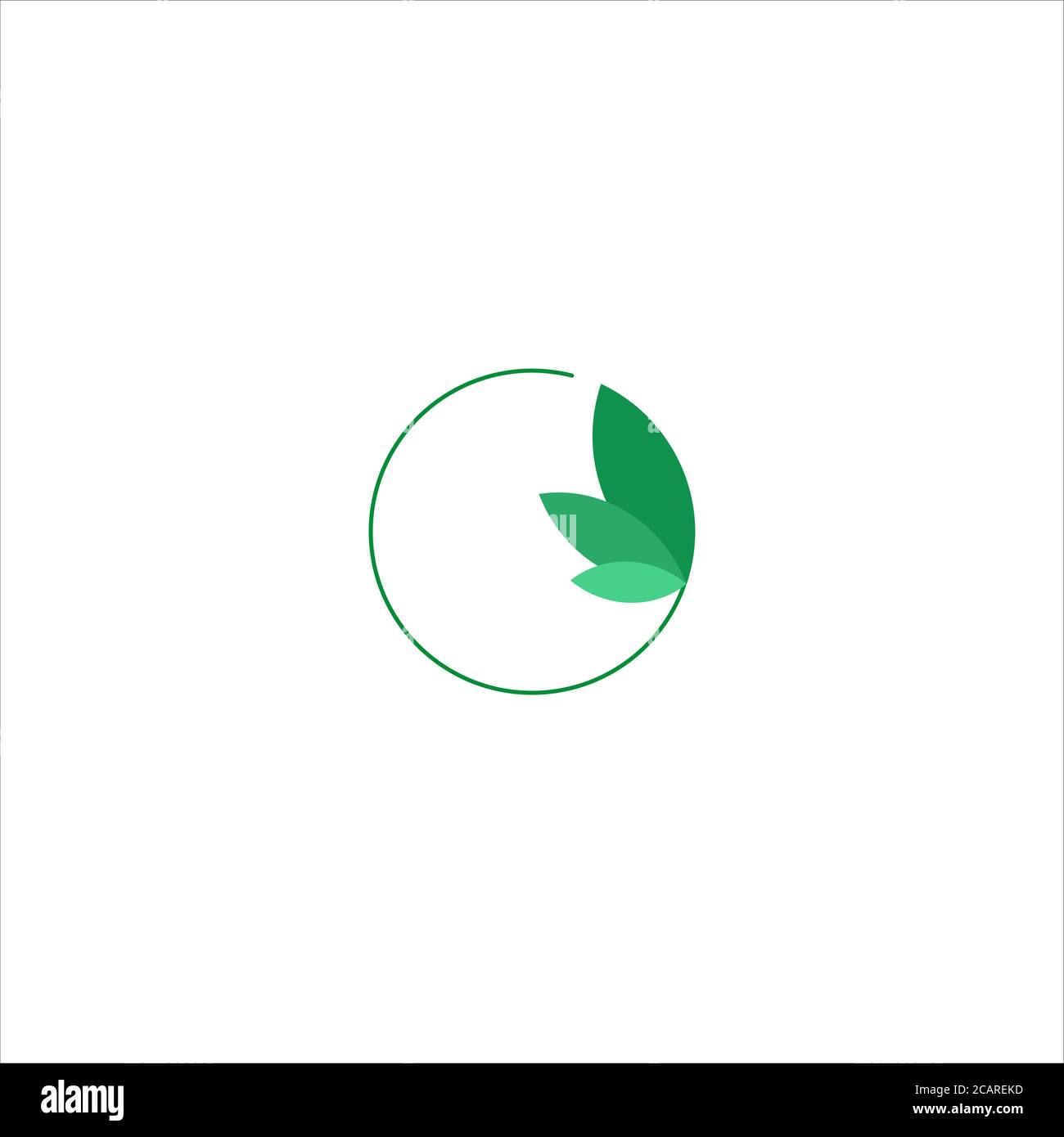 Abstract Green Leaf and Leaves logo Icon Vector Design. Landscape ...