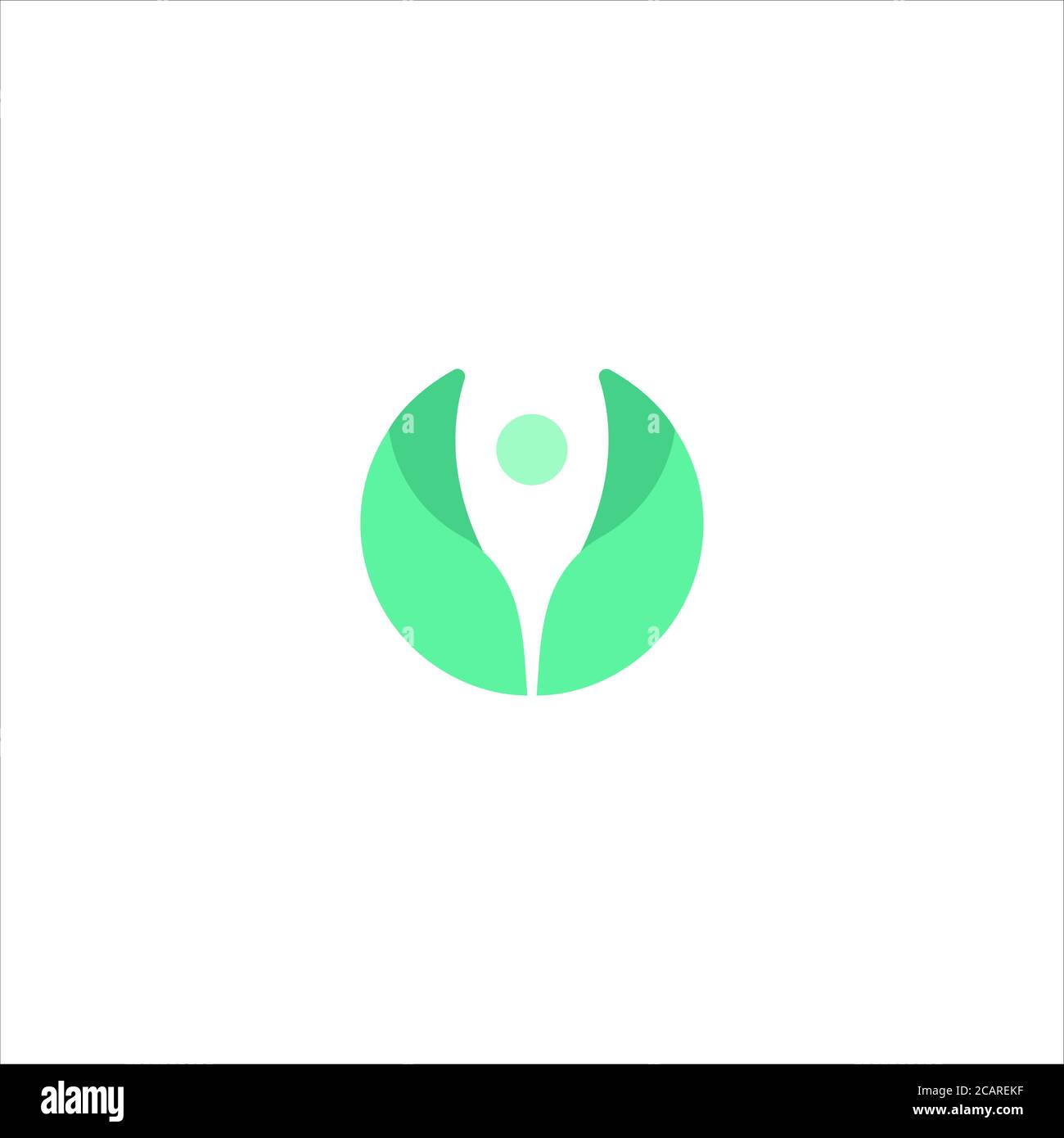 Abstract Green Leaf and Leaves logo Icon Vector Design. Landscape ...
