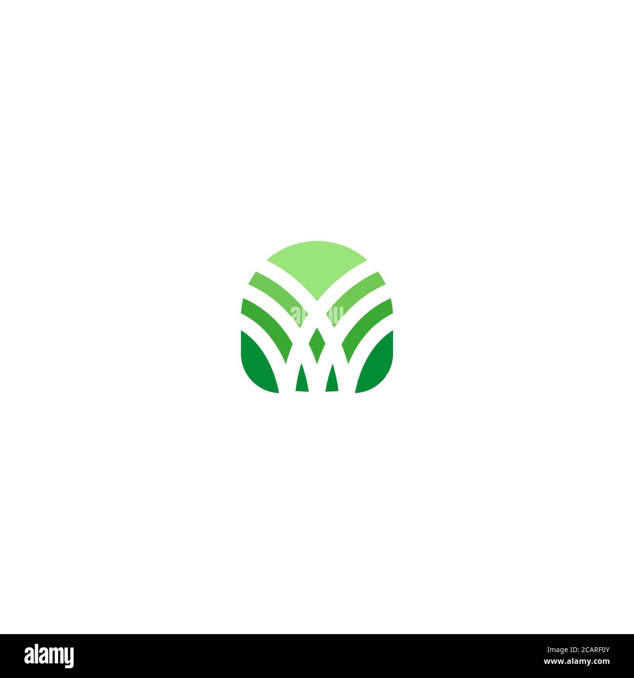 Abstract Green Leaf and Leaves logo Icon Vector Design. Landscape ...