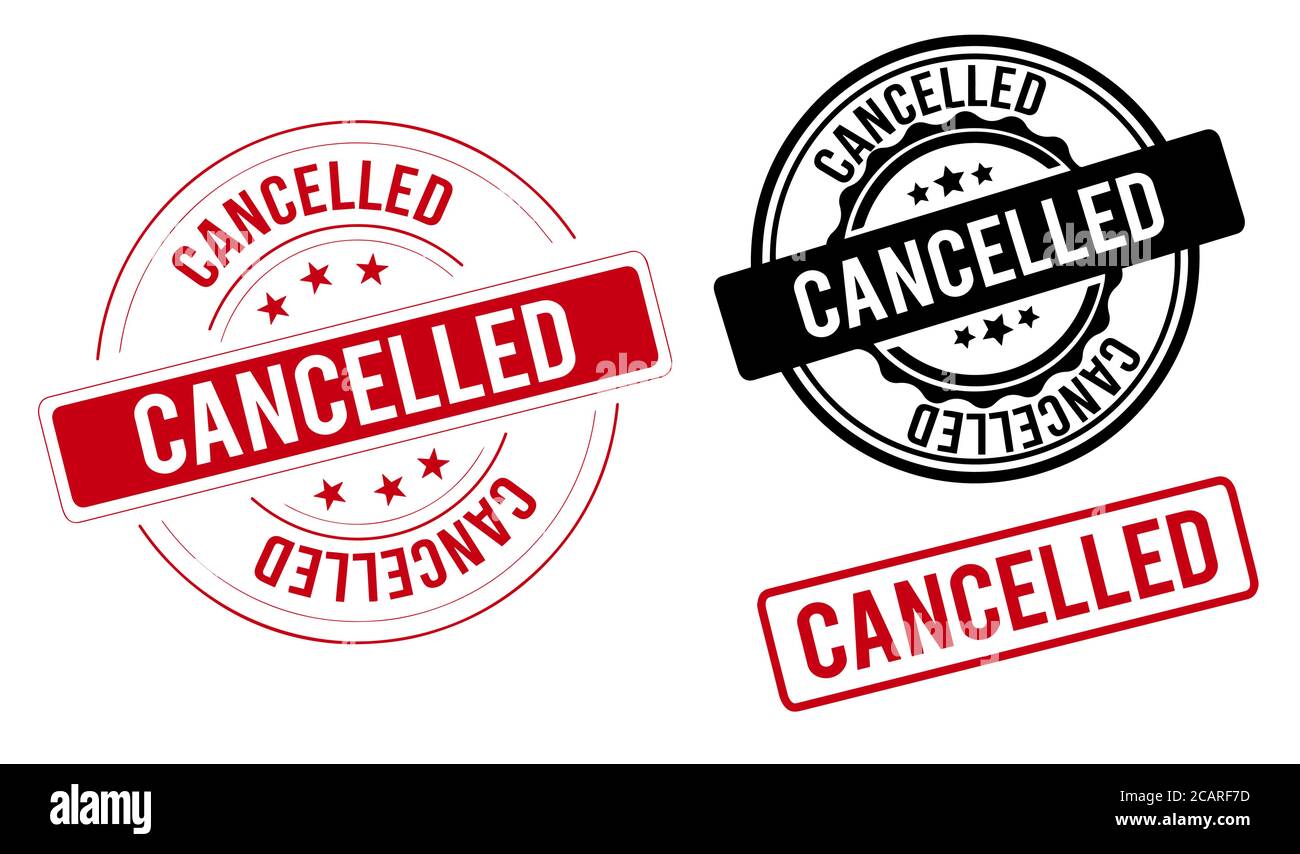cancelled stamp. cancelled square grunge sign. cancelled Stock Vector