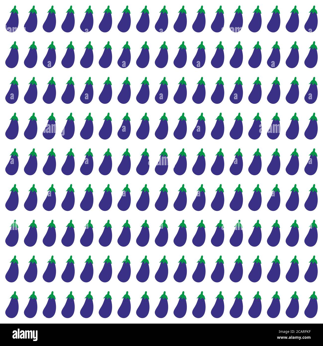 Eggplant Cute Pattern Print Floor Mat
