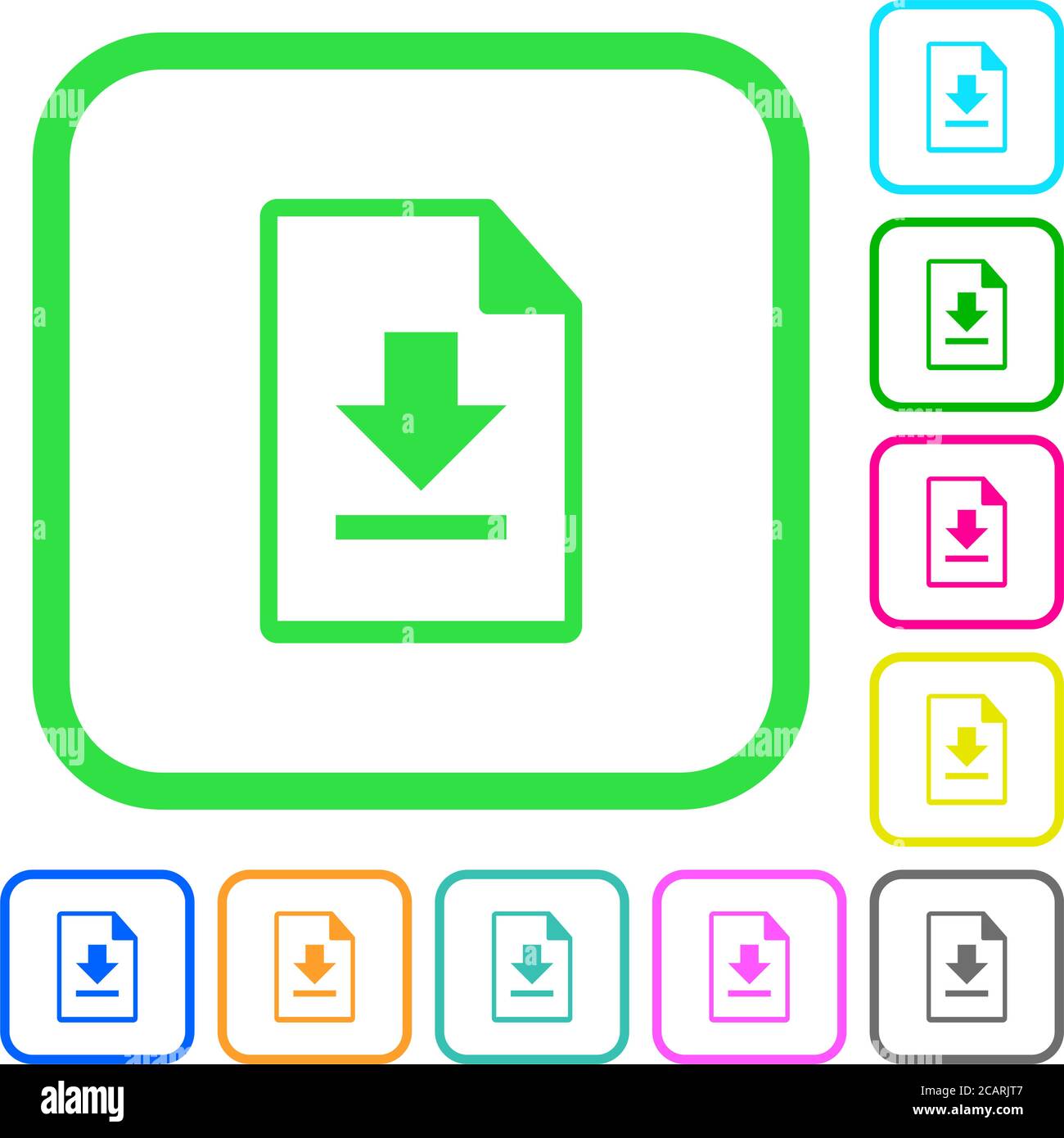 Download file vivid colored flat icons in curved borders on white ...