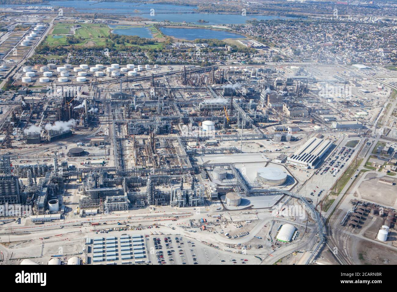 Aerial Photo of Oil Refinery in Whiting, Indiana, USA Stock Photo Alamy