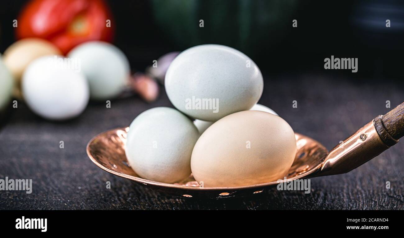 Brazilian free-range eggs, natural free-range eggs from Minas Gerais Stock Photo