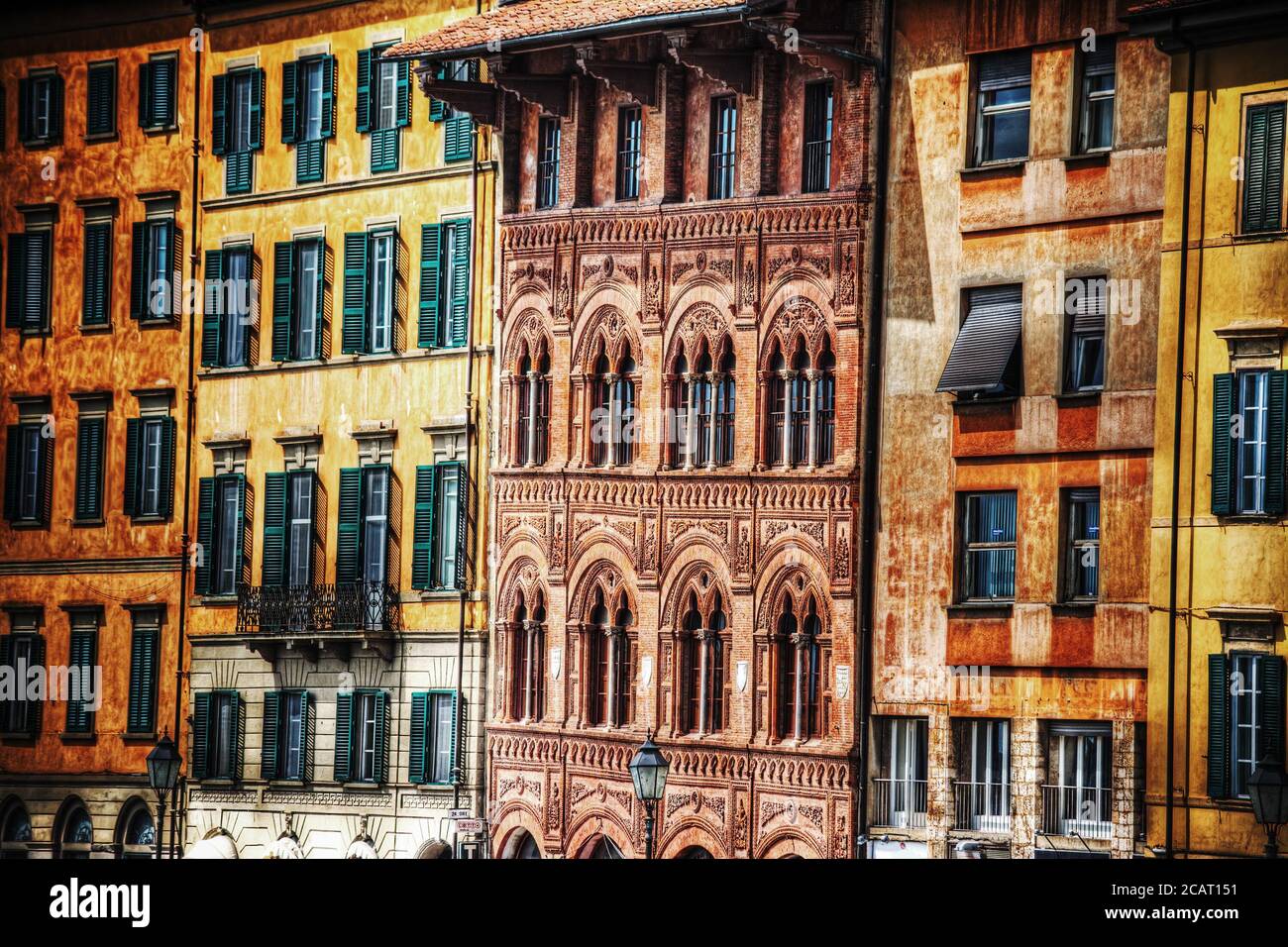 colorful building facades in Florence, Italy Stock Photo - Alamy
