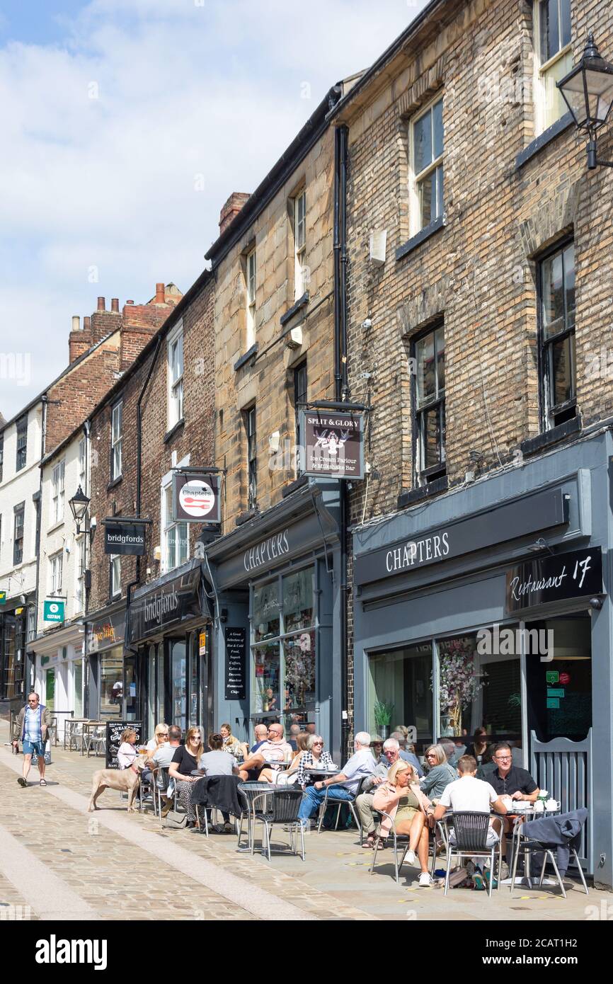 Street cafe, Elvet Bridge, Durham, County Durham, England, United Kingdom Stock Photo