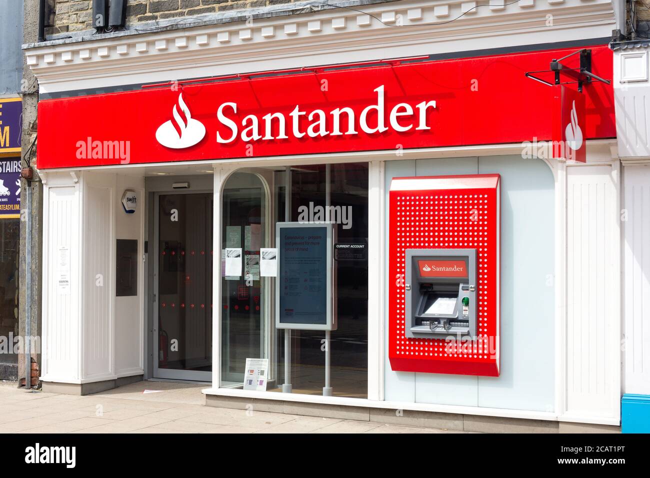 Santander Bank, Newgate, Bishop Auckland, County Durham, England, United Kingdom Stock Photo