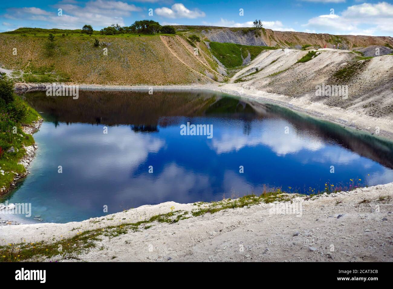 The Blue Lagoon, old quarry workings, near Harpur Hill, Buxton