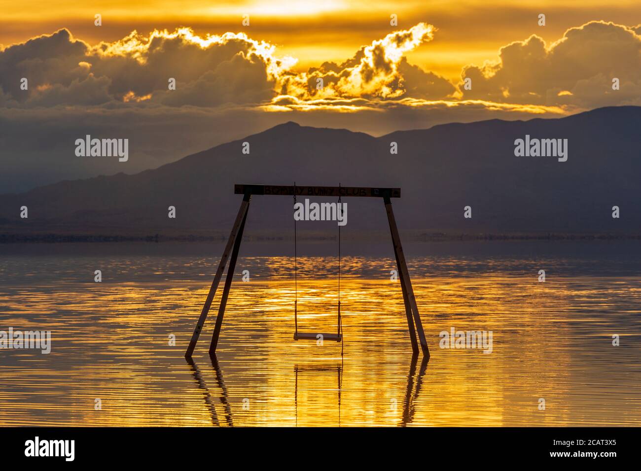 Swing, Bombay Beach, Salton Sea, California, USA Stock Photo Alamy