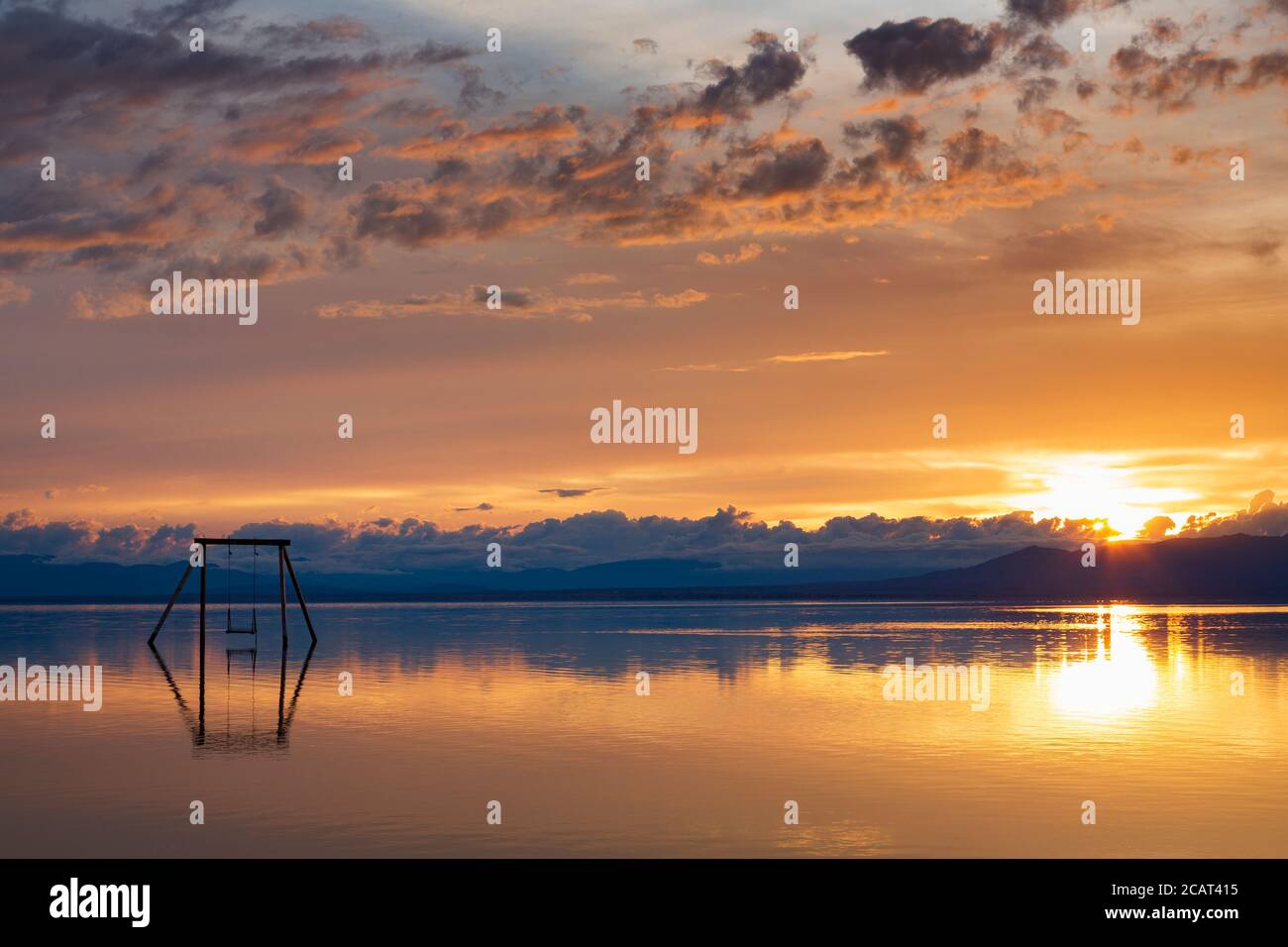 Swing, Bombay Beach, Salton Sea, California, USA Stock Photo Alamy