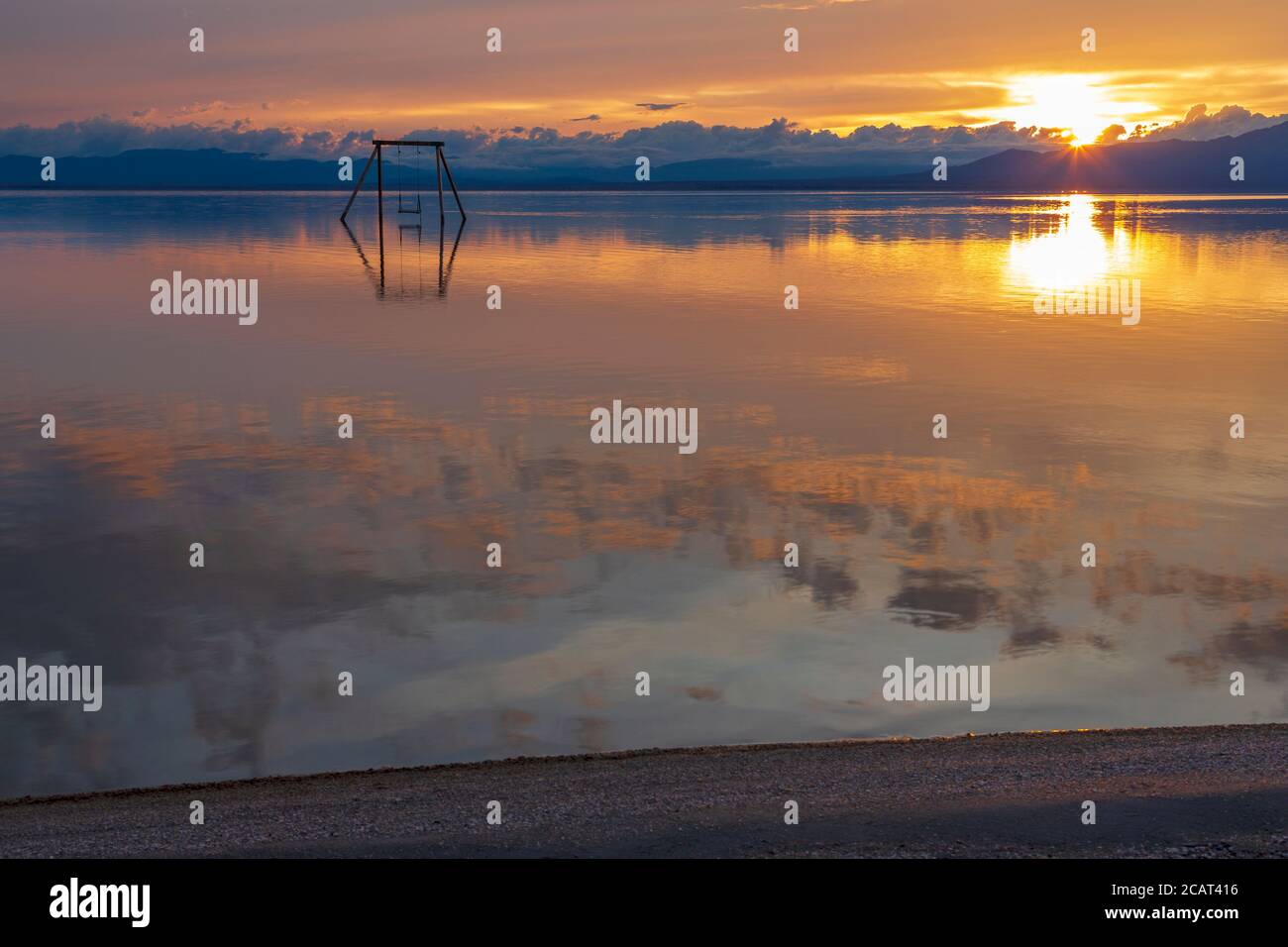 Swing, Bombay Beach, Salton Sea, California, USA Stock Photo Alamy