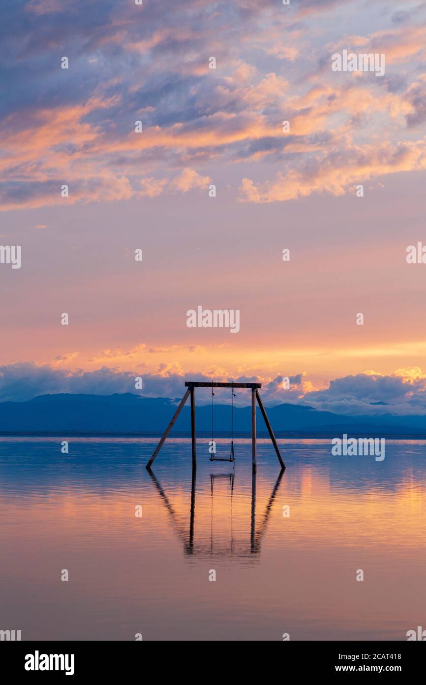 Swing, Bombay Beach, Salton Sea, California, USA Stock Photo Alamy