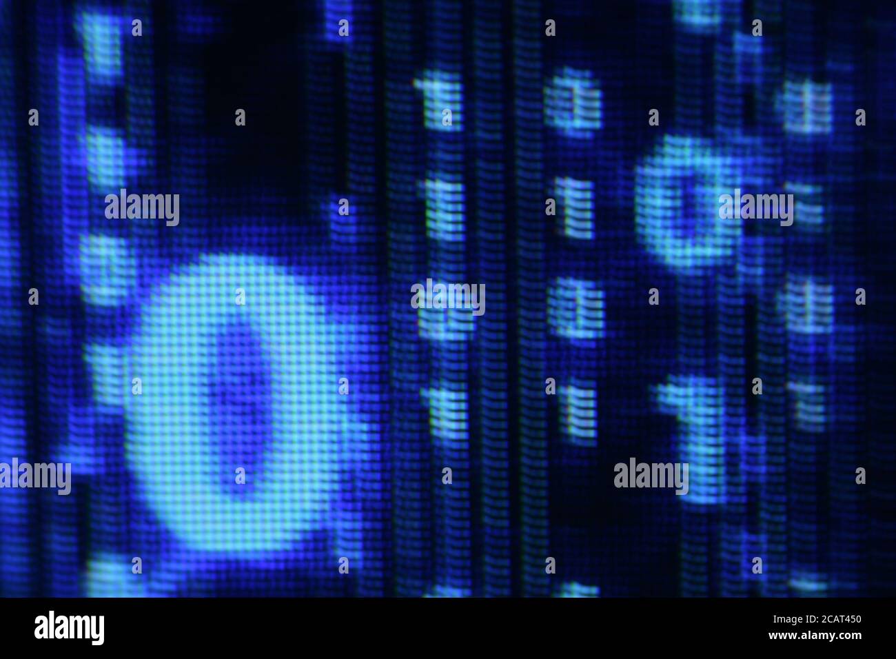 Illustration of a computer screen displaying binary codes - digital ...