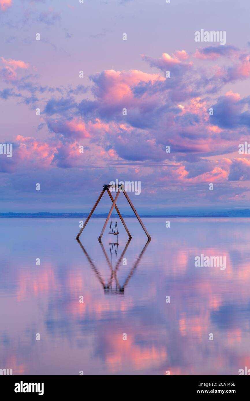 Swing, Bombay Beach, Salton Sea, California, USA Stock Photo Alamy