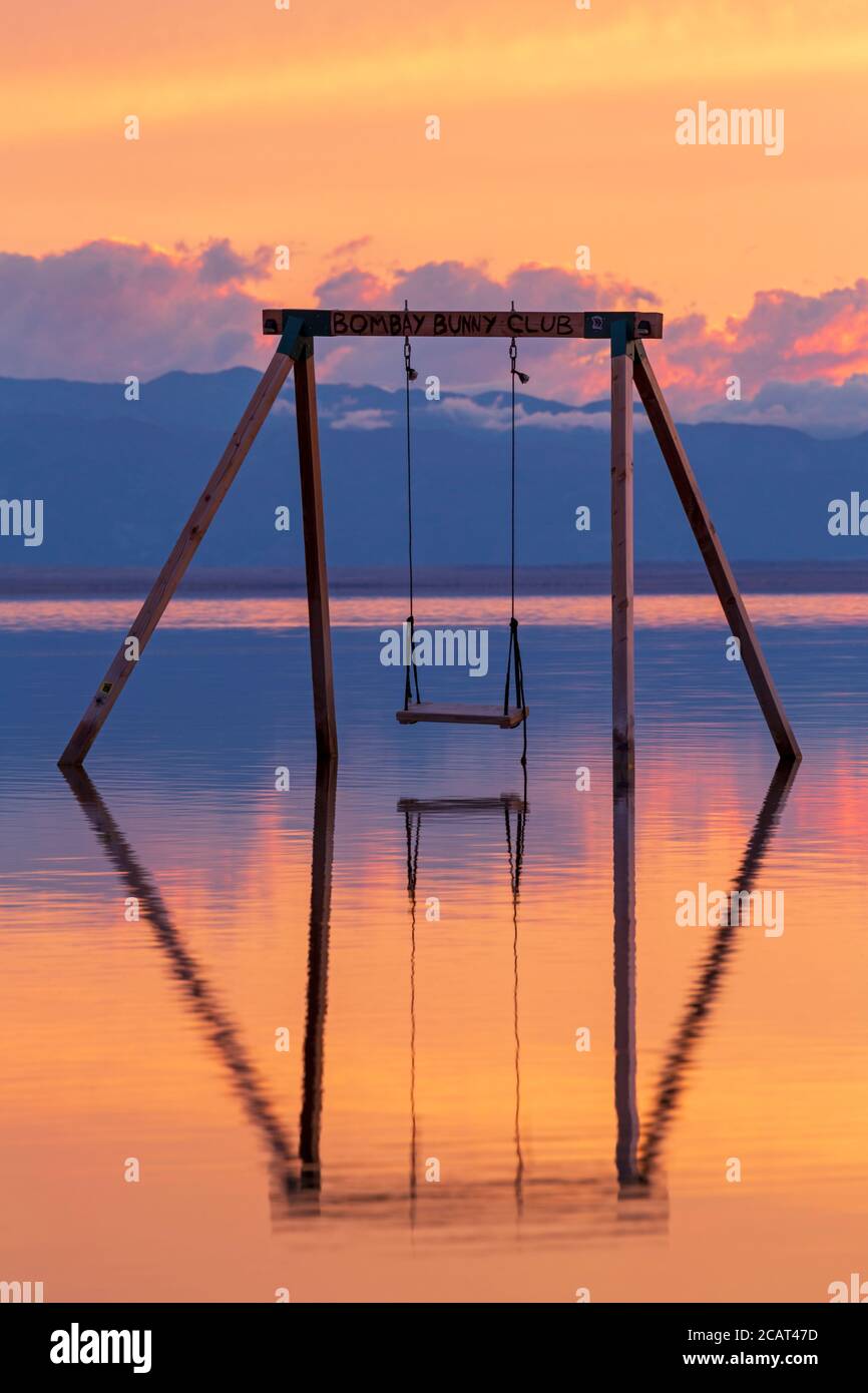 Swing, Bombay Beach, Salton Sea, California, USA Stock Photo Alamy